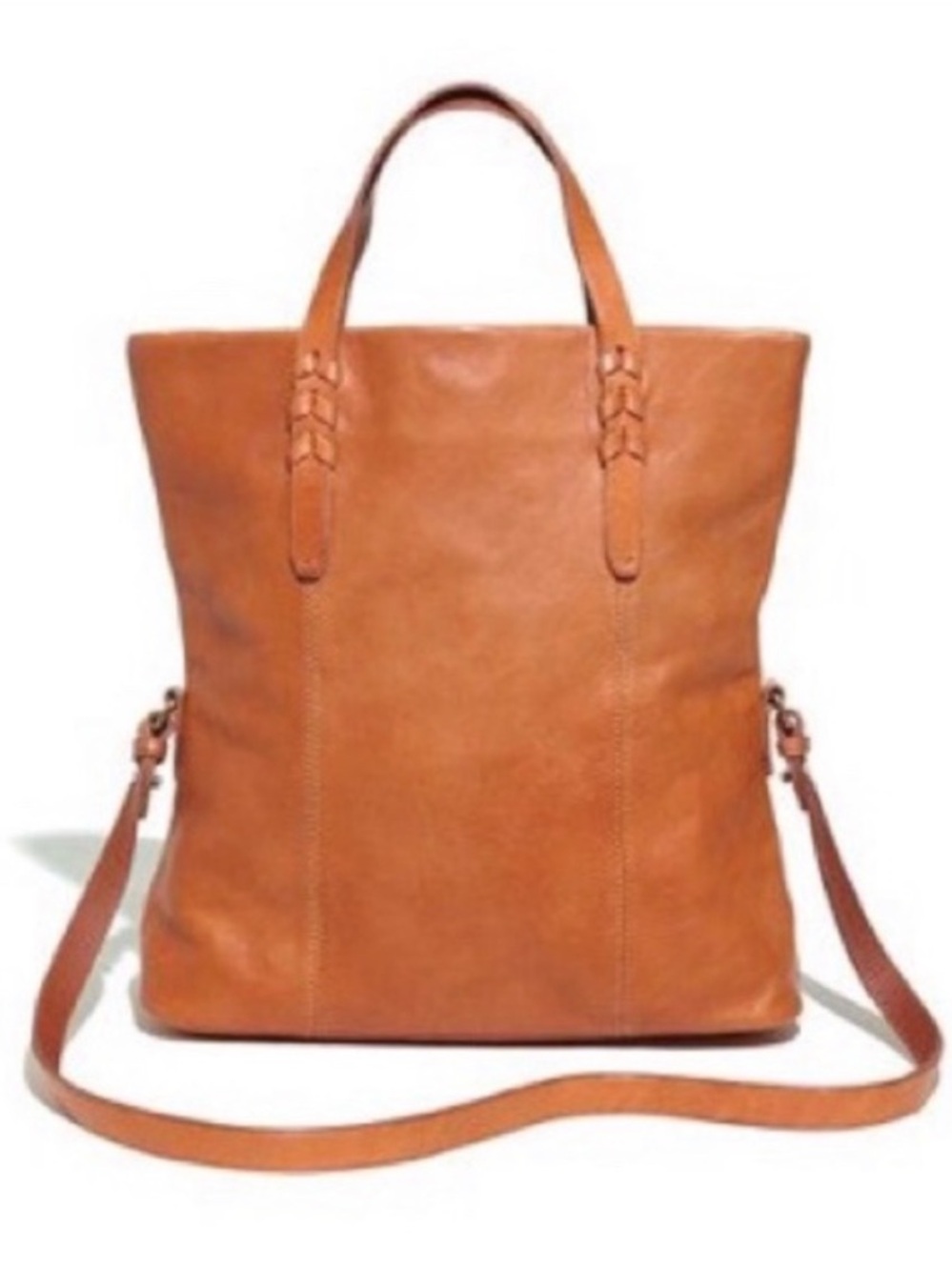Madewell Dylan tote Classic Tan Leather Tote Bag with Removable Strap